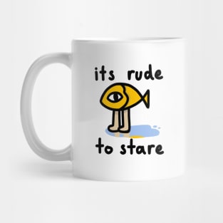 its rude to stare Mug